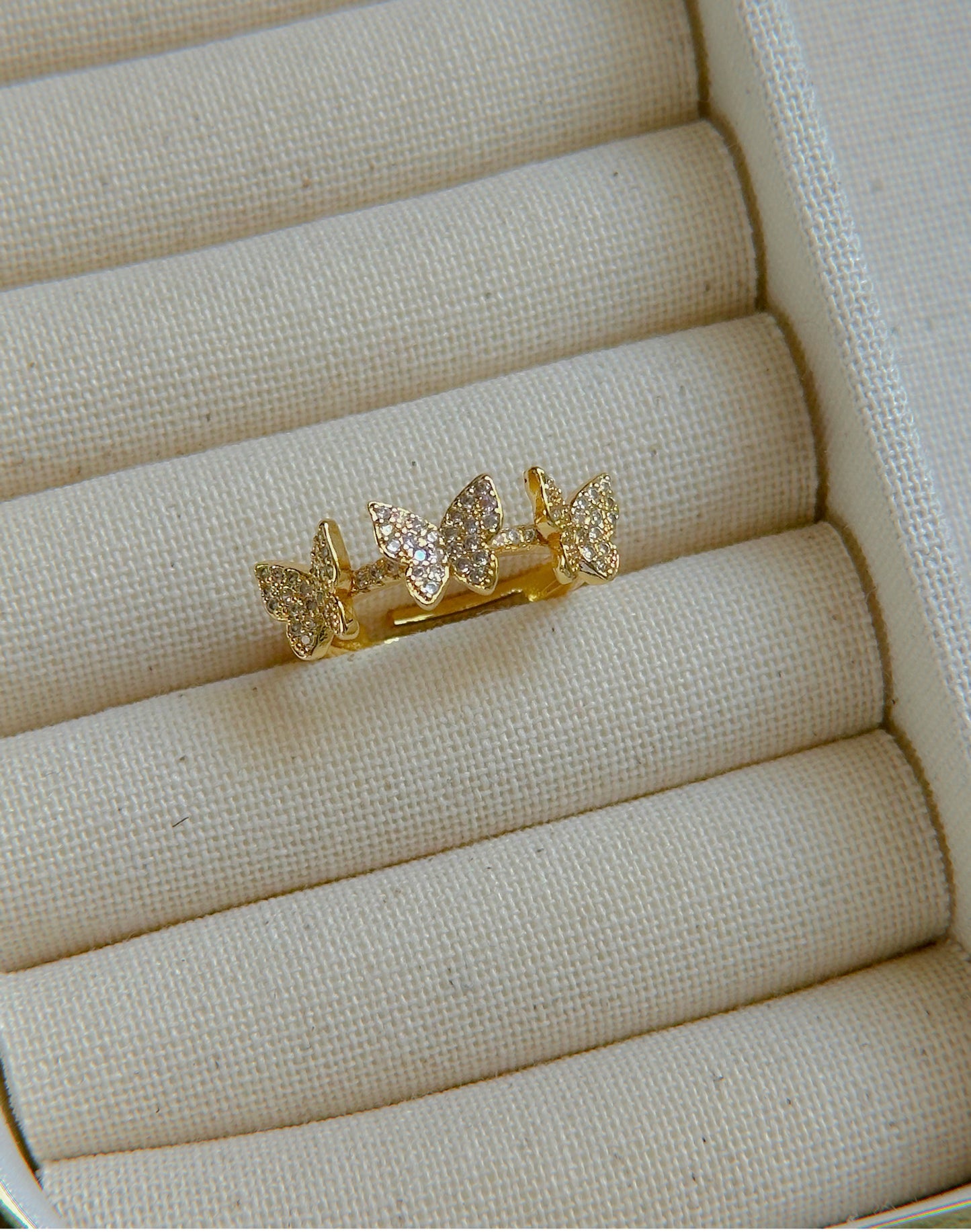 Maripositas cubiertas de zirconias ajustable