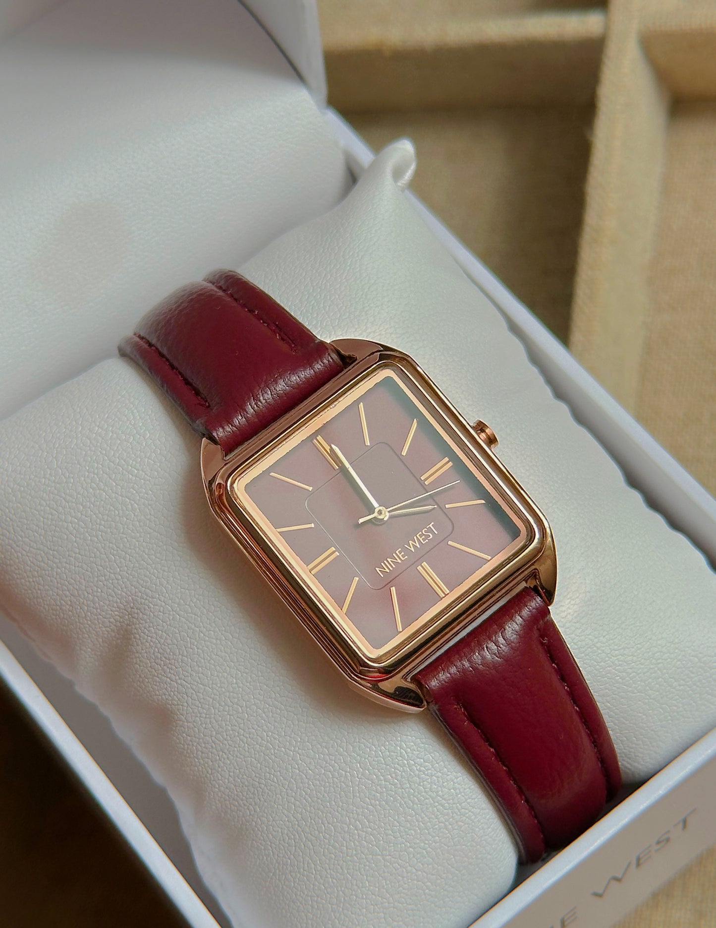 Nine West reloj ocre rojo