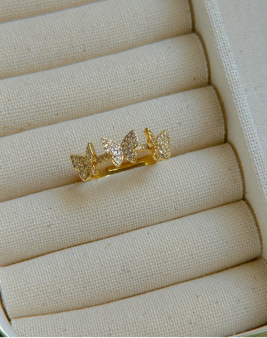 Maripositas cubiertas de zirconias ajustable