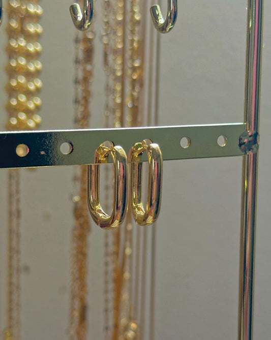 Argollas lisas cuadradas