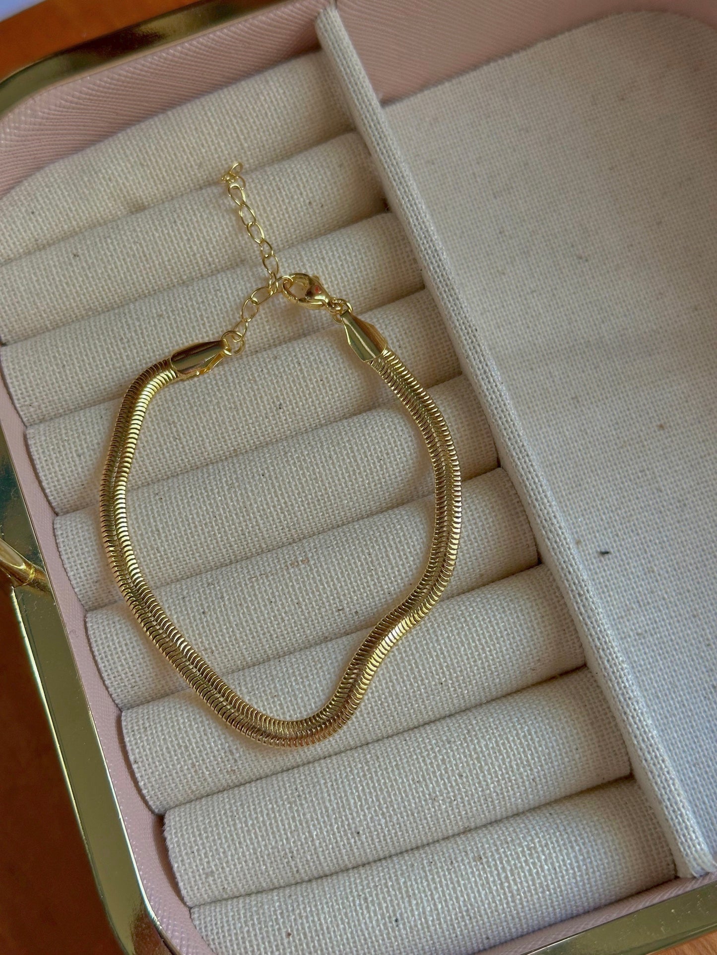 Snake brazalete baño 14K