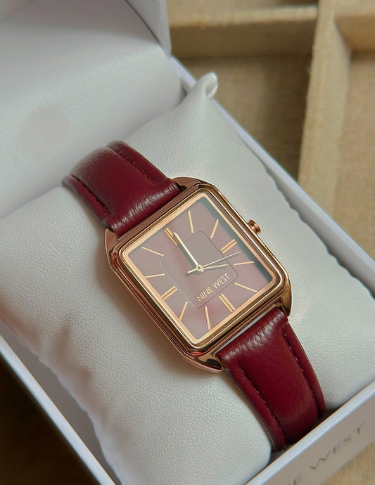 Nine West reloj ocre rojo