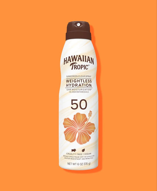 🌞☁️ Hawaiian Tropic – Weightless Hydration SPF 50 (Spray)